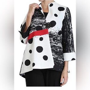 Elegant and Fun IC by Connie K Polka Dot Jacket size Medium